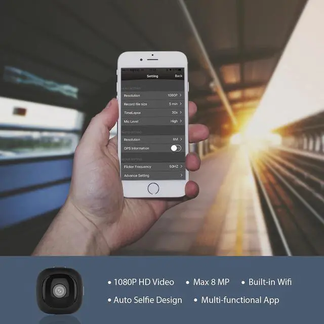 Alt view image 5 of 5 - G1 Super Mini Camera Wifi Full HD Pocket Camera 1080P Action Camera Handheld 8MP Wide Angle Auto Selfie W/APP Remote