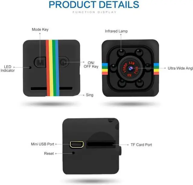 Alt view image 4 of 5 - 11 Mini Camera 1080P Sensor Night Camcorder Motion DVR Micro Camera Sport DV Video Small Camera Cam  11