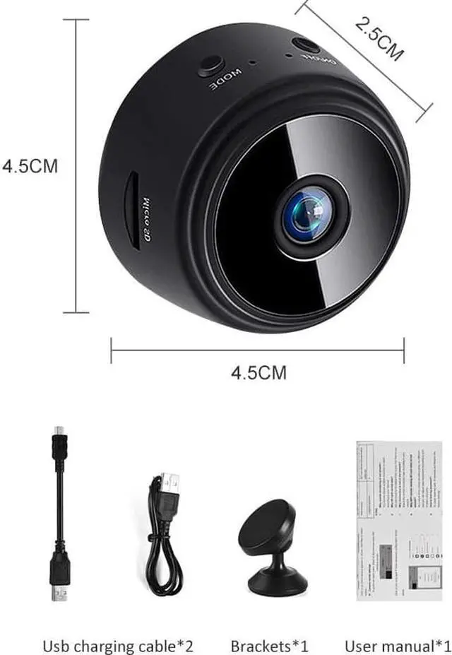 Alt view image 3 of 5 - Mini WIFI 720P IP Action Camera Cloud Storage Infrared Night Vision Smart Home Security Baby Monitor Motion Detection