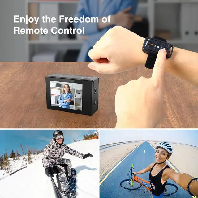 Alt view image 4 of 5 - TEYE T5 Pro Real Ultra HD 4K 60fps Touch Screen WiFi Action Camera with Remote Control 60M underwater Web Camera