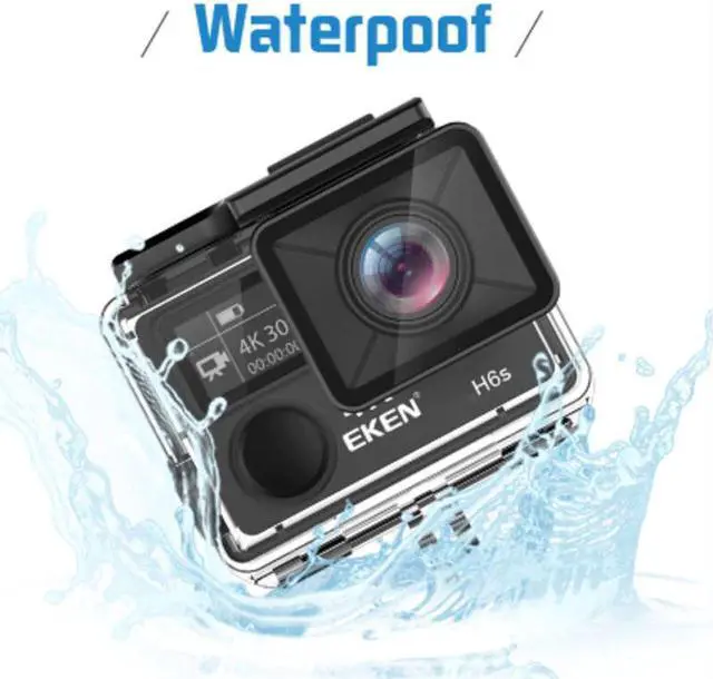 Alt view image 3 of 5 - Action Camera Deportiva  H6S Ultra HD 4K WiFi EIS Electronic Image Stabilization Go Waterproof 1080P Pro Sport DV Camera