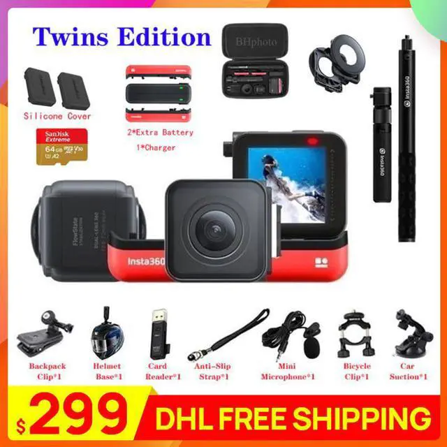 Main image of 360 One R Action Camera VR 360 4K 5.7K Twins Edition Panoramic Camera for iPhone x xs Android 5.7K Video 18MP  360