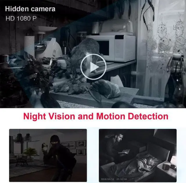 Alt view image 4 of 5 - Camera Secret Cam 1080P Full HD Night Vision Motion Detection Small Portable Sport DV video Camcorder support hidden TFcard