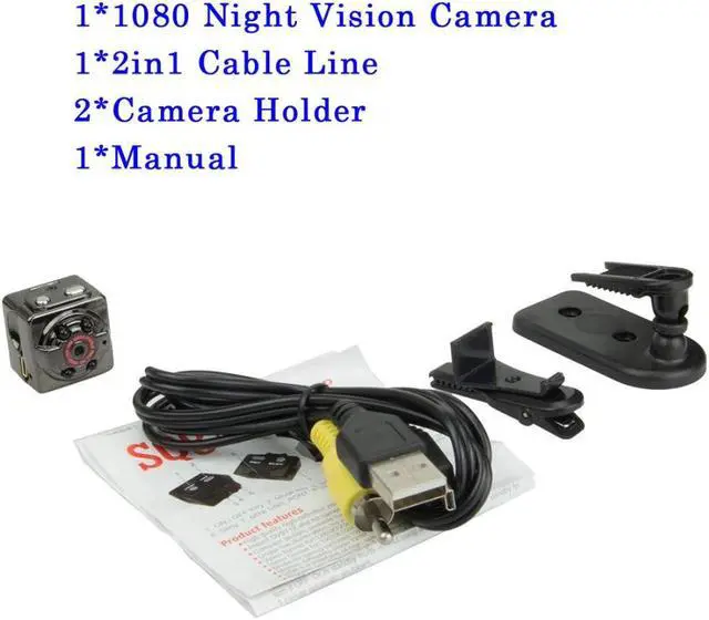 Alt view image 5 of 5 - Full HD 1080P Mini Camera Cam Camcorder Sport Outdoor Night Vision DV Voice Video Recorder Helmet Secret Digital Espia