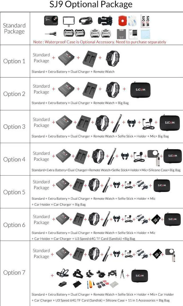 Alt view image 3 of 5 - SJ9 Strike Supersmooth GYRO Waterproof 4K 60fps Action Camera Wireless Charging Live Streaming Wifi Sports Video Camera