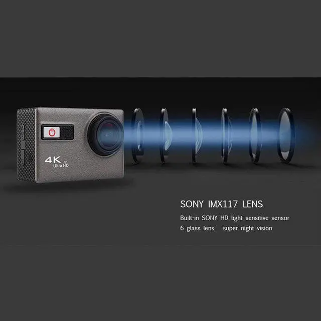 Alt view image 4 of 5 - F68/F68R Action Camera 4K Ultra HD Wifi 2.0-inch Waterproof Sport Camera with 170 Wide Angle Lens Sensor Novatek 96660