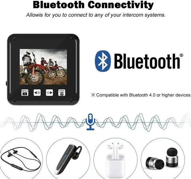 Alt view image 3 of 5 - V A6X WiFi Bluetooth Action Camera Motorcycle Dash Cam DVR tem Dual 1080P SONY IMX307 Starvis Night Vision Helmet Camera