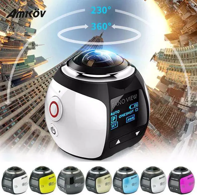 Main image of Mini 360 Video Camera V1 Action Camera Dual Image Stabilization Mini Panorama Camera 360 Degree Sport Driving VR Camera