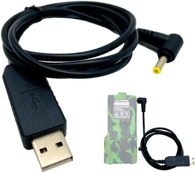 Main image of Ham Radio USB Charger Cable with Indicator Light for Walkie Talkie BL-5 3800mAh Battery UV-5R Pro UV-S9 Two Way Radio