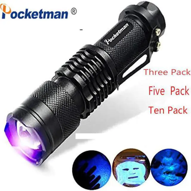 Main image of 300 LM Mini UV Flashlight LED Torch One Mode Blacklight Zoomable UV-Ultraviolet Light LED Torcia Linterna Aluminum Lamp