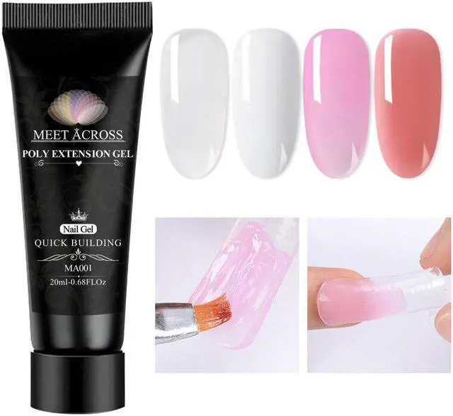 Alt view image 3 of 5 - Poly UV Gel Sets Nail Gel Kit 20/30ml Quick Building Clear Colors with led lamp Gel Nail Polish For Nail Extensions