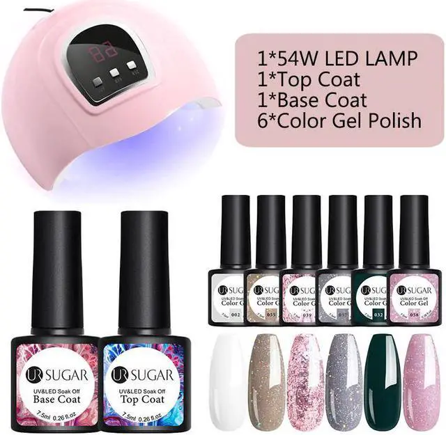 Main image of Gel Polish Set 6Pcs Hybrid Varnish Soak Off UV Gel LED Lamp Semi Permanent All For Manicures Nail Art Gel Polish Kit