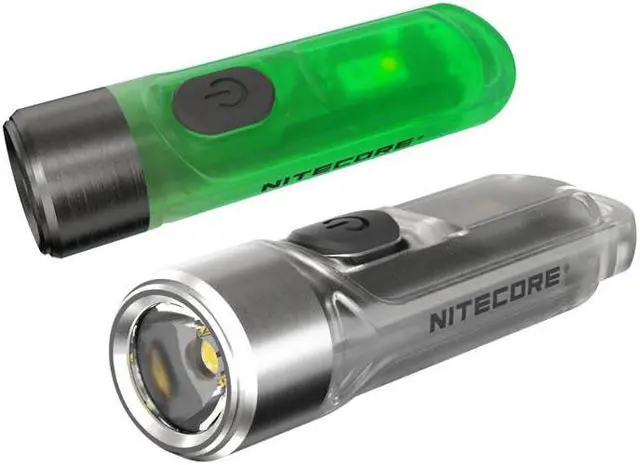 Alt view image 2 of 5 - TIKI GITD MINI LED Flashlight 300 Lumens + UV Light USB Rechargeable Keychain Flashlight  Glow-in-the-dark Version