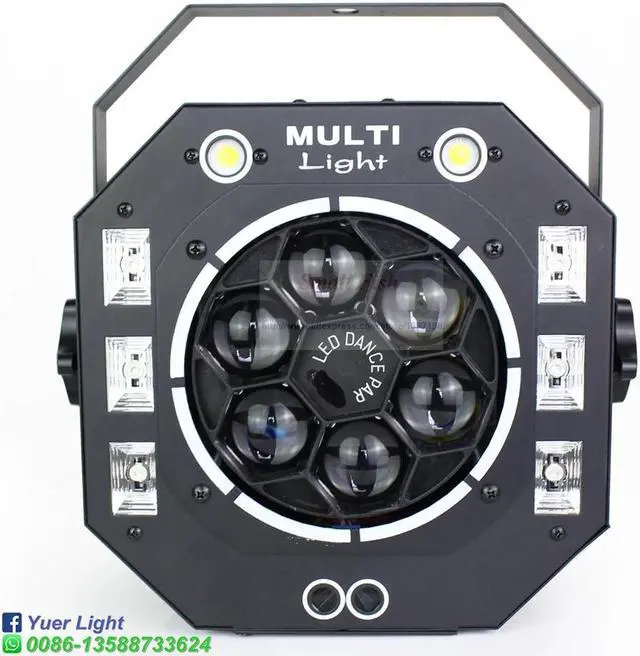 Alt view image 2 of 5 - 120W LED Disco Light Beam Strobe Laser UV 4IN1 Stage Lights DJ Disco Sound Activated Laser Projector Effect Light For Christmas