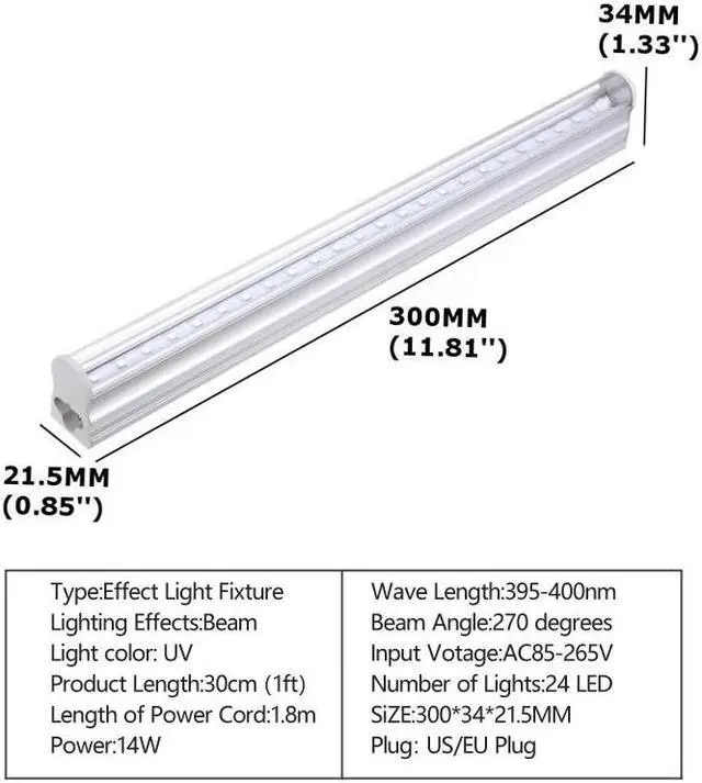 Alt view image 2 of 5 - Black Light,5W Ultra Violet LED Flood Light,Blacklights for DJ Disco Night Clubs, Light Glow Bar,Blacklight Dance