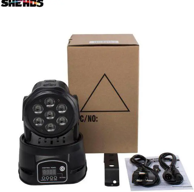 Alt view image 4 of 5 - 2/4pcs 7x18W RGBWA+UV 6in1LED Wash Moving Head Light For DJ Disco Party Bar Wedding Ballroom  Stage Lighting Fast Shipping