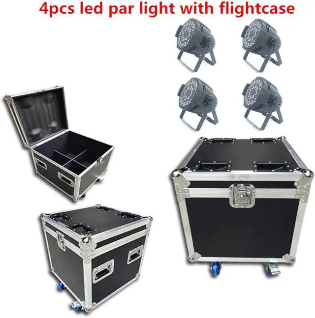 Main image of 4pcs 24x18W led par light with flightcase rgbwa uv 6in1 Stage lighting dj disco stage effects LED wash light RGBW 4in1 par light