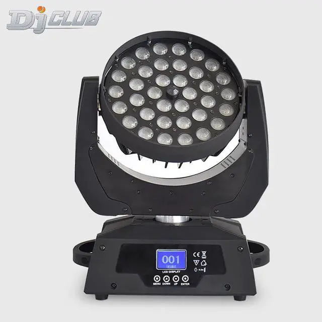 Alt view image 3 of 5 - Moving Head Wash Stage Light  for  Wash 36x18 Watt RGBWA +UV  multichip s with linear zoom