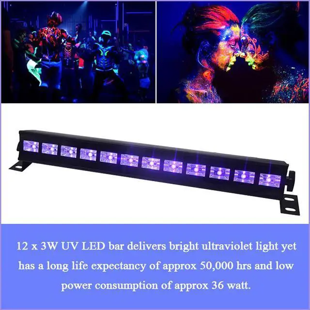 Alt view image 5 of 5 - 36W Disco light LED UV Violet Black Lights Par Lamp UV For Party Christmas Lamp Laser Stage Wall Washer Spot Light Backlight