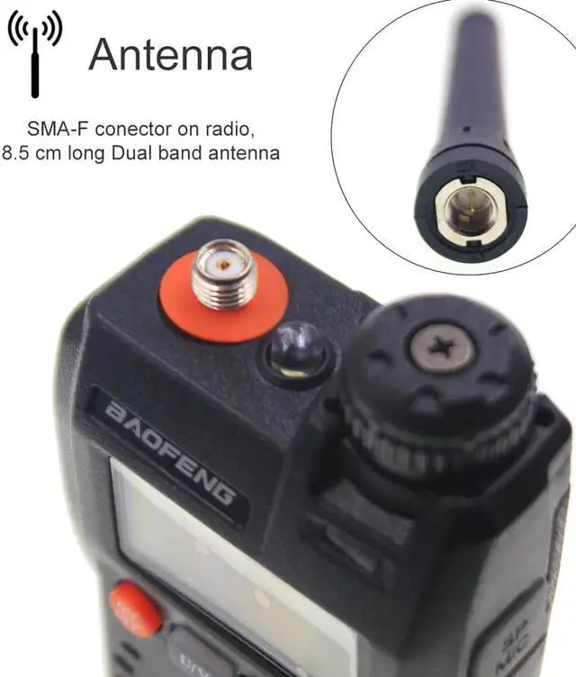 Alt view image 4 of 5 - 2PCS Baofeng UV-3R Walkie Talkie UHF VHF Mini UV 3R Portable CB Radio VOX Flashlight FM Transceiver Ham Radio Amador UV3R