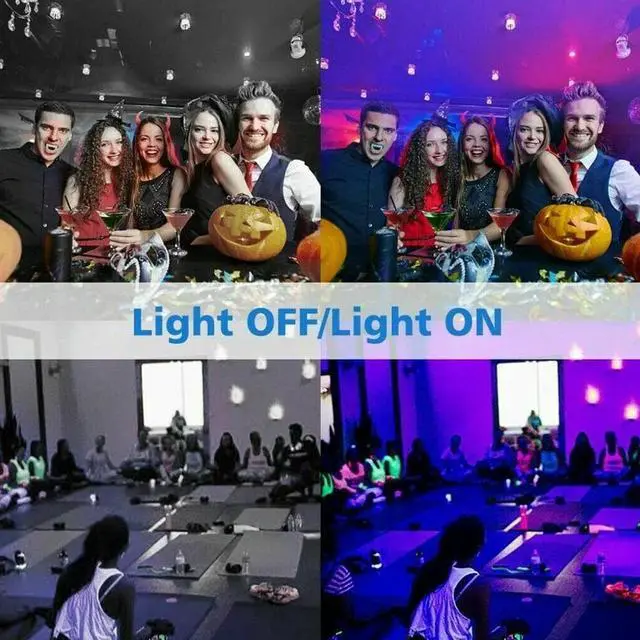 Alt view image 4 of 5 - 12LED Easy Use Night Lamp DJ Disco Body Paint Club Halloween UV Black Stage Light Bar Integrated With Rack Christmas Party