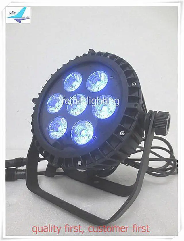 Alt view image 5 of 5 - 7x18w Mini Par Wash LED Par Light RGBWA UV 6IN1 Stage Equipment DMX Outdoor IP65 Event Show Party Par Can (4,6,8,12pcs + flycase