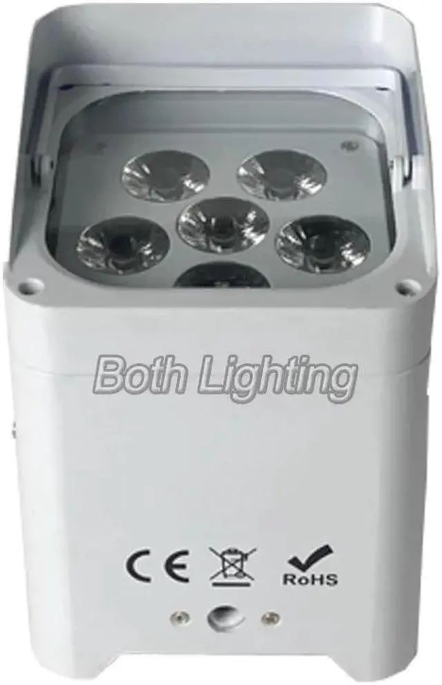 Alt view image 2 of 5 - IR Control WiFi Remote Wireless Battery Operated LED Mini PAR Lights 6X18W RGBWA UV 6in1 Wireless LED Uplighting for wedding