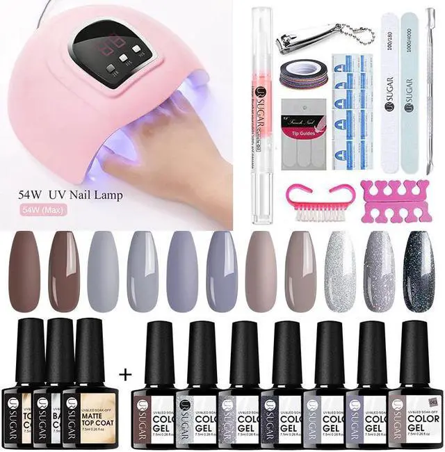 Alt view image 4 of 5 - Nail Set 54W Plus UV LED Lamp Dryer With Nail Gel Polish Kit Soak Off Manicure Set Gel Nail Polish For Nail Art Tools