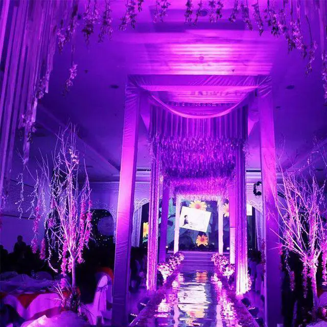 Alt view image 2 of 4 - 18W UV 18 LED Stage Lighting Effect Lights with DMX 512 Ultraviolet Disco Party Projector Light for Party Wedding KTV Club