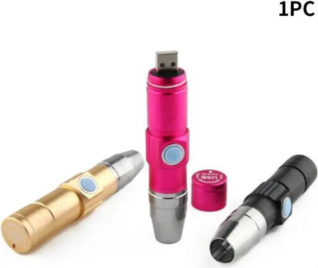 Alt view image 3 of 5 - 365nm Led Jade Multifunctional UV Flashlight Pen USB Rechargeable Tool Portable Blacklight Torch Mini Fluorescer Money Detector