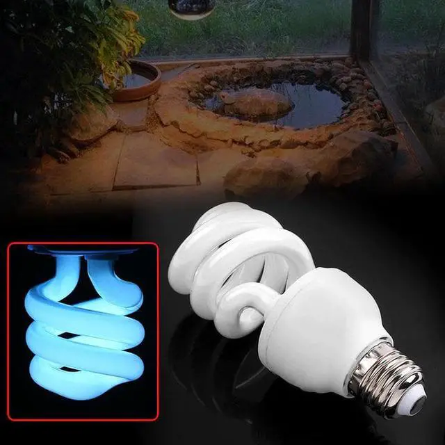 Alt view image 3 of 5 - E27 Reptile Lamp Outdoor AC 220-240V Safety Light Bulbs 13W Reptile Supplies Reptile Heat Lamp UV UVB