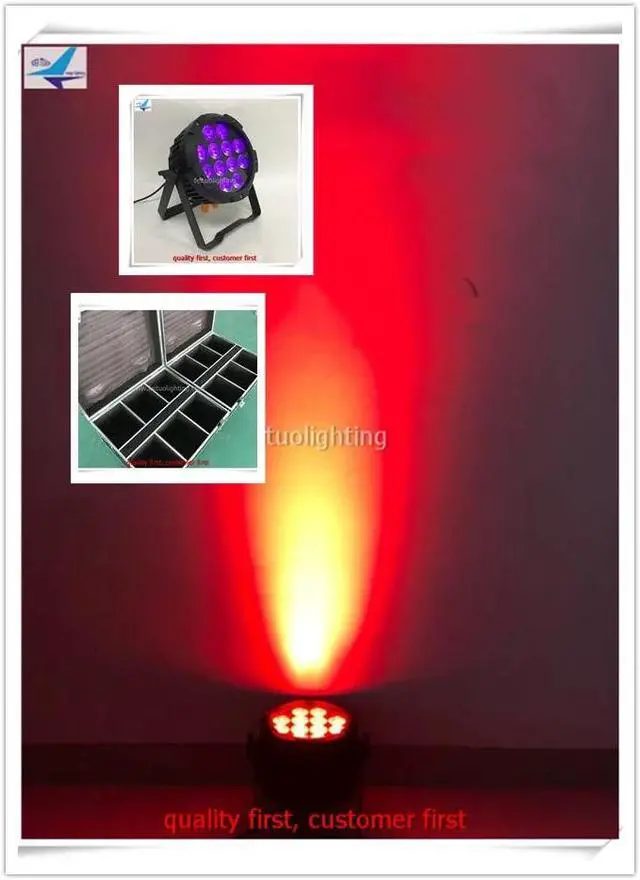 Main image of 6pcs+fly case Black Lights 12W 12LEDs rgbwa UV Par Light by DMX Controller for Body Paint,Fluorescent Poster,Glow in the Dark