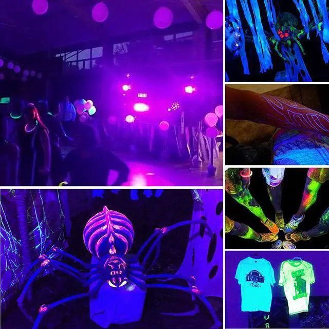 Alt view image 4 of 5 - 12 LED UV Party Disco Christmas Bar Black Lamp UV Violet Wall Washer LED Stage Effect Lights Blacklight Spot Light for Birthday