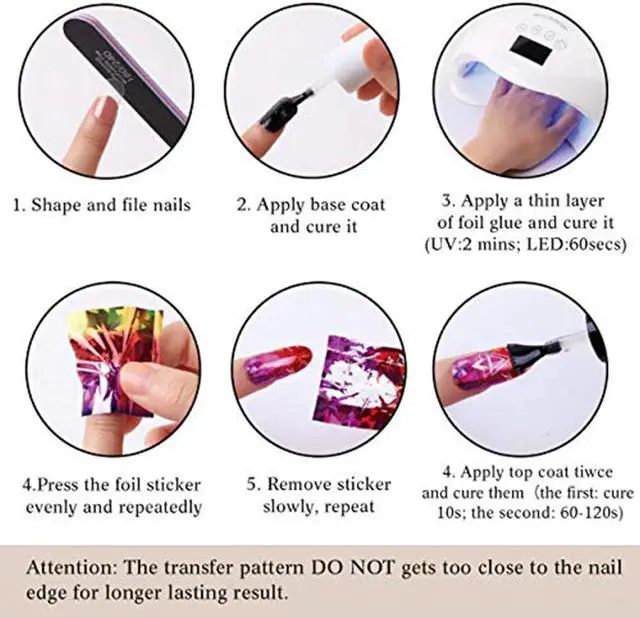 Alt view image 5 of 5 - Nail Art Foil Glue Gel for Foil Stickers Nail Transfer Tips Manicure Art DIY 15ML UV LED Lamp Required Soak Off