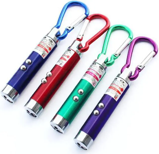 Alt view image 3 of 5 - 1 Pc Outdoor Dangerous Survival Guide Pen 3-in-1 Flashlight Carabiner Mini UV Flashlight Funny Cat Artifact Random Color