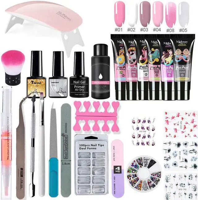 Main image of Nail Lamp Crystal Jelly Nail Art Kit Manicure Set Extend Builder Poly Gel Kits Finger Nail Extension UV LED Acrylic Builder Gel