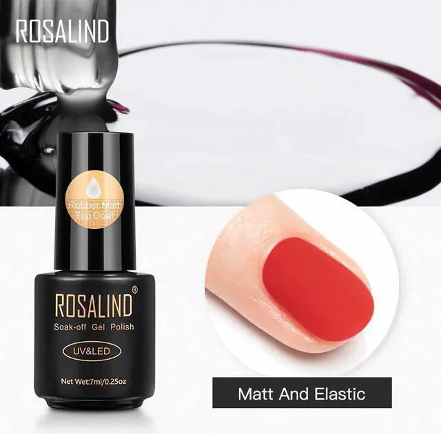 Alt view image 2 of 5 - Rubber Matt Top Coat Matt Nail Polish Vernis Semi Permanant UV Lamp For Manicure no Wipe Long Lasting Topcoat