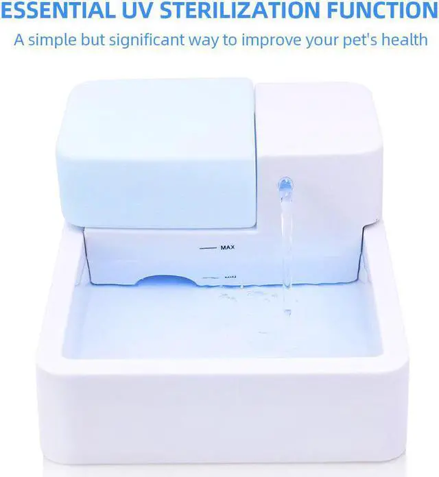 Alt view image 5 of 5 - 1.8 LPet Cat Water Fountain Pet Drinking Fountain LED Light UV Function Electric Water Fountain Pet Water Dispenser for Cat Dog