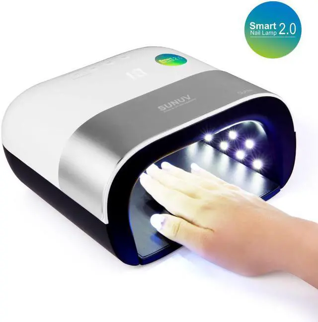 Alt view image 2 of 5 - SUN3 Nail Dryer Smart 2.0 48W UV LED Lamp Nail with Smart Timer Memory Invisible Digital Timer Display Nail Drying Machine