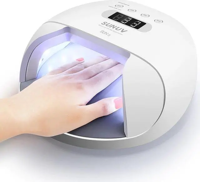 Alt view image 3 of 5 - SUN7 Nail Lamp 48W Nail Dryer for Gel Varnish with 30pcs LEDs Battery Choice Fast Dry Nail Drying Machine