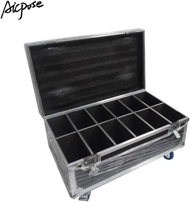 Alt view image 3 of 5 - 12pcs/lots 12x12W 6 in 1 RGBWA UV Led Par Light With Flight Case Flat Par Led Wedding Light Stage Light 12*12w With Air Case