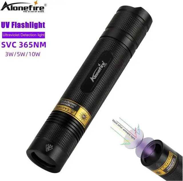 Main image of SV006 UV Flashlight SVC LED 365nm scorpion Ultra Violet Ultraviolet Invisible Torch for Pets Stain Hunting Marker