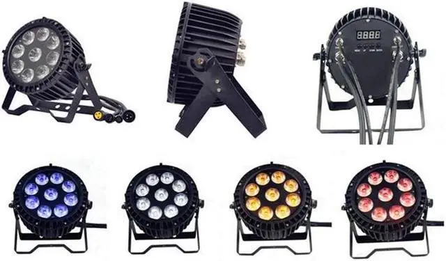 Alt view image 5 of 5 - Waterproof Led Par 9X12W RGBW 9x15W RGBWA 9x18W RGBWA UV 6in1 LED slim Par Can Stage Lighting DJ
