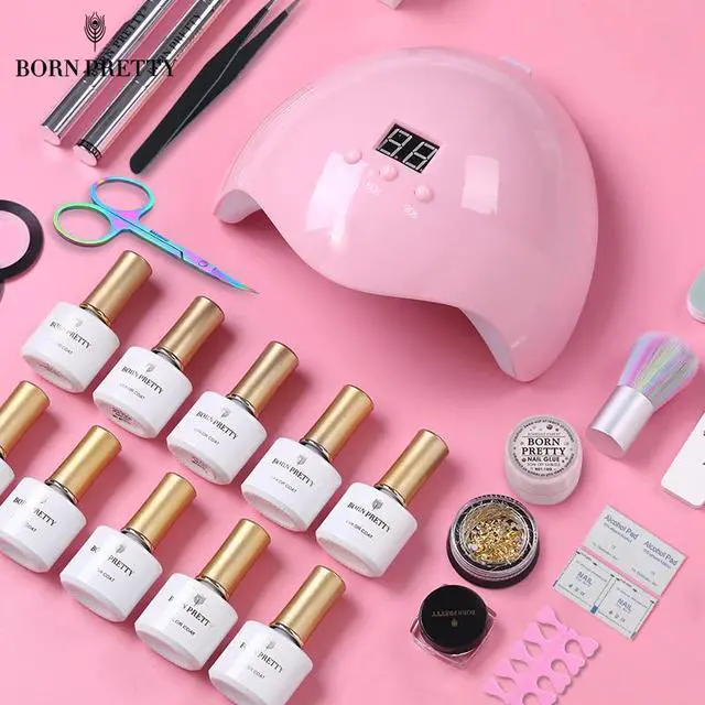 Main image of Nail Set UV LED Lamp Nail Dryer With 8/6/4/3pcs Nail Gel Polish Lot Soak Off Gel Nail Polish Extension Nail Gel