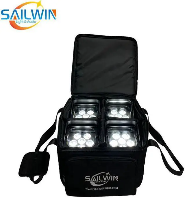 Alt view image 3 of 5 - 4in1 SKB Travel Bag For 4X18W RGBWA+UV Mobile LED UPLIGHT Battery Powered Wifi APP Smart LED Par Light DJ Stage Flight Case
