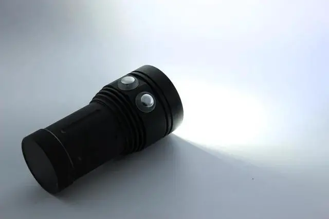 Alt view image 4 of 5 - 8000 Lumens 10*XM-L2 LED White Light +4x Red Light+4x UV Light Diving Photography Flashlight Torch 200m Underwater Video Light