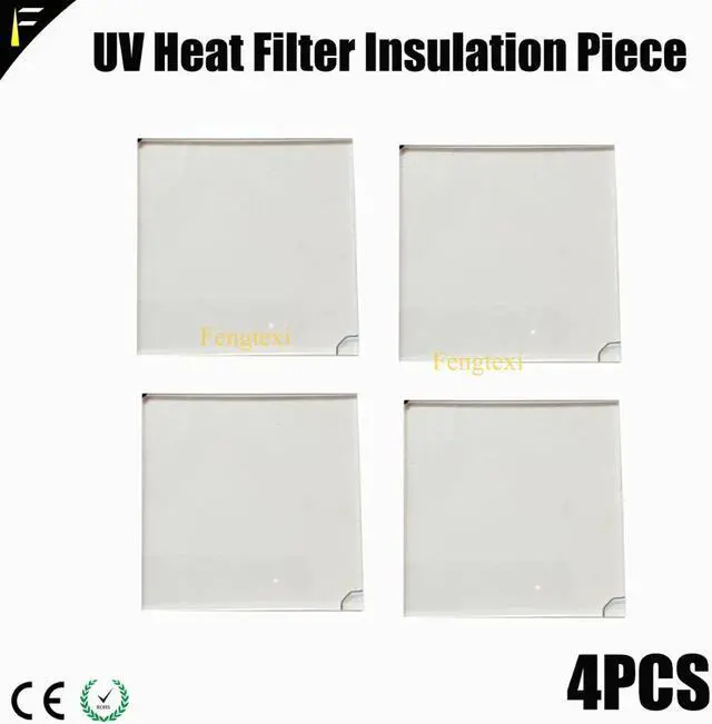 Alt view image 2 of 5 - 4pieces Moving Beam Light Spot 7R 230 16R 330 17R 350 40x40mm 52x40mm UV Heat Filter Insulation Piece Heat Resisting Sheet Glass
