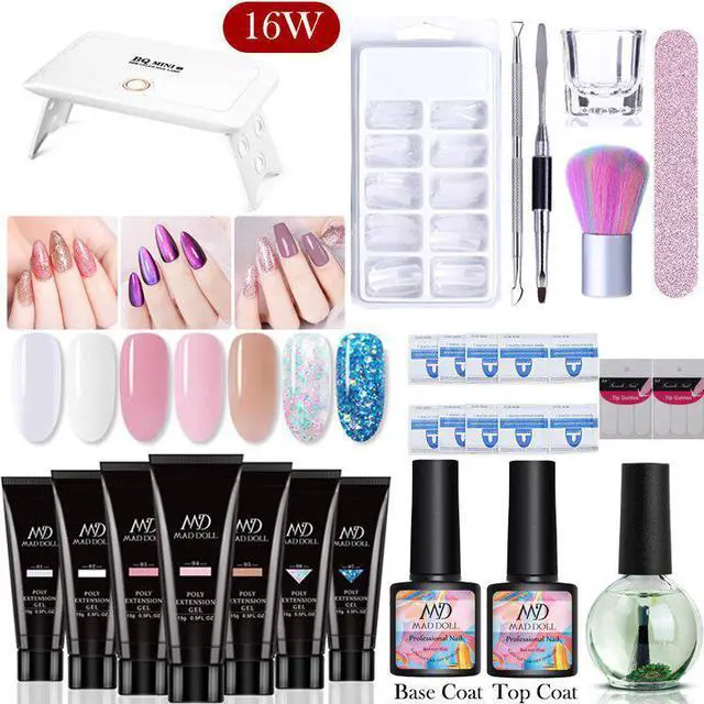 Alt view image 2 of 5 - DOLL UV Gel Set 36W UV Lamp Nail Dryer Gel Acrylic Quick Building Finger Extension Soak Off UV Gel Manicures Set