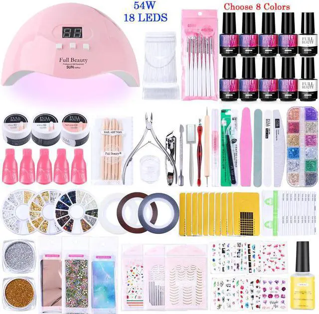 Alt view image 4 of 5 - Manicure Set Nail UV LED Lamp Dryer With 10/8pcs Gel Nail Polish Set Soak Off Electric Drill Machine Nail Art Tools TR1582