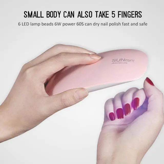 Alt view image 4 of 5 - 1PC Nail Lamp Small Cute LED Light Easy Operate Mini Portable USB Nail Quick Drying Nail Gel Polish Curing Lamp Nail Art Tool